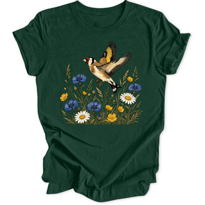 Goldfinch Flight - Forest Green