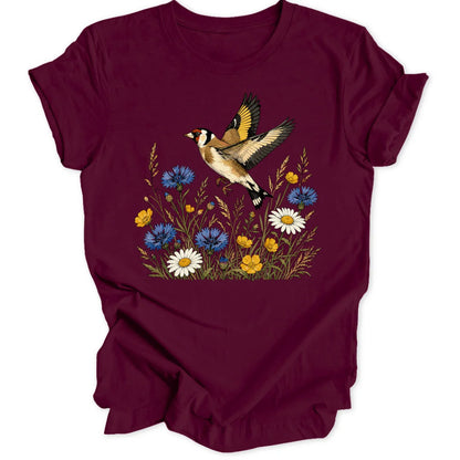 Goldfinch Flight - Maroon