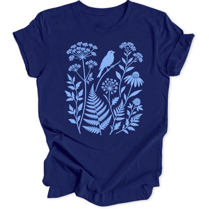 Cyanotype Birds - Navy