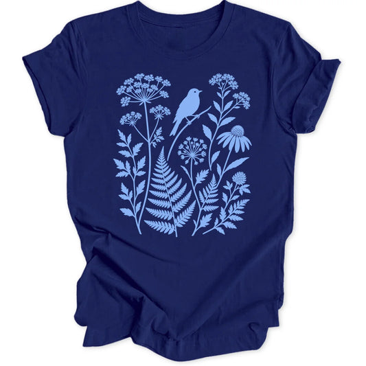 Cyanotype Birds - Navy