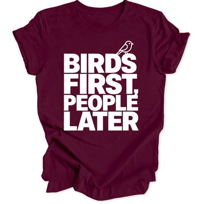 Birds first people later - Maroon