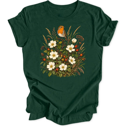 Wild Rose Robin - Forest Green