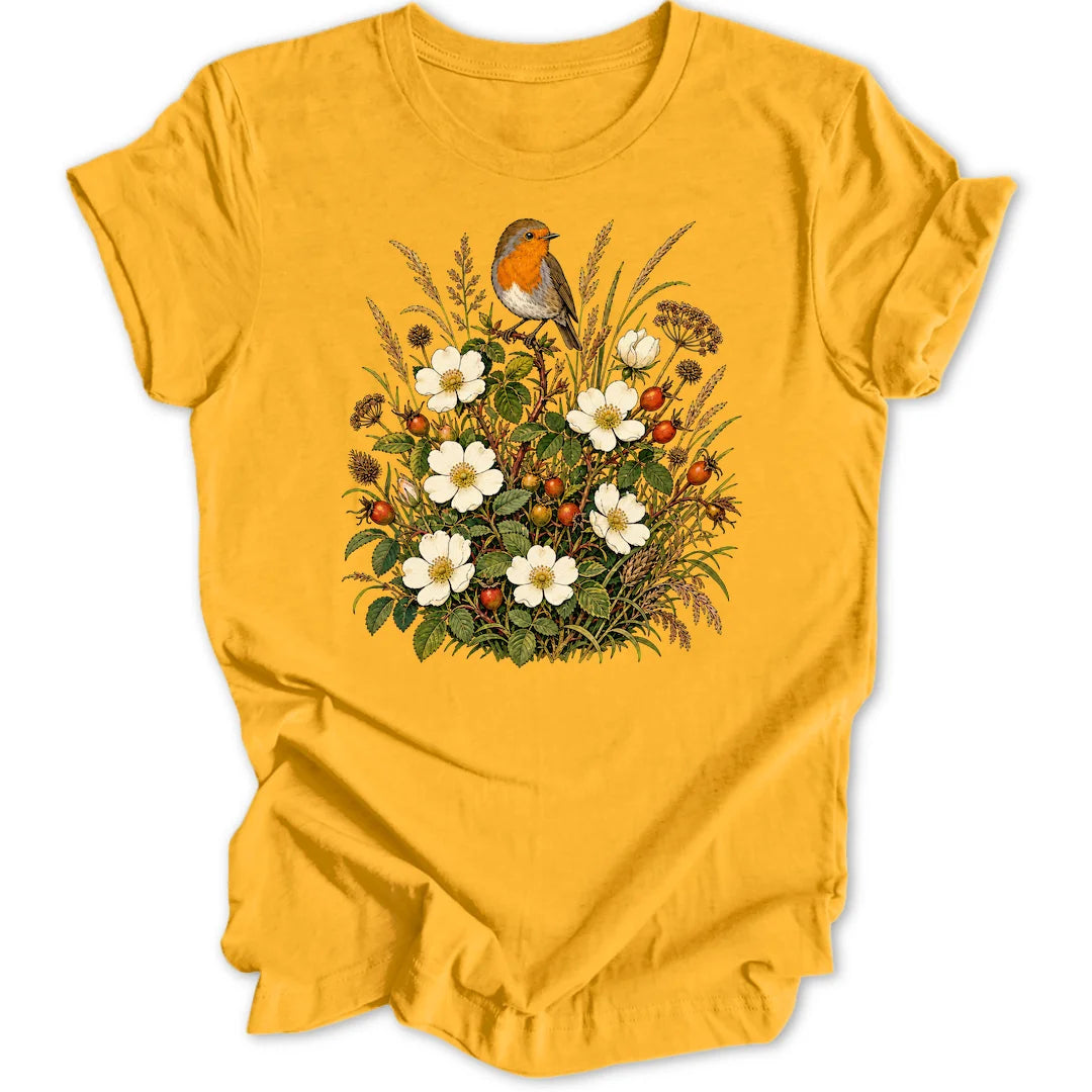 Wild Rose Robin - Gold
