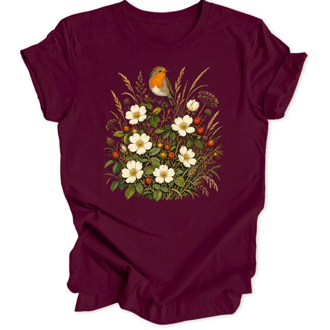 Wild Rose Robin - Maroon