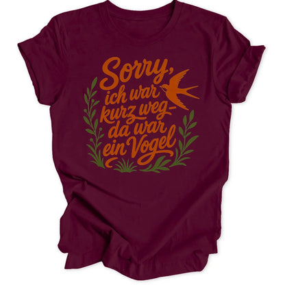Kurz Weg Vogel - Maroon