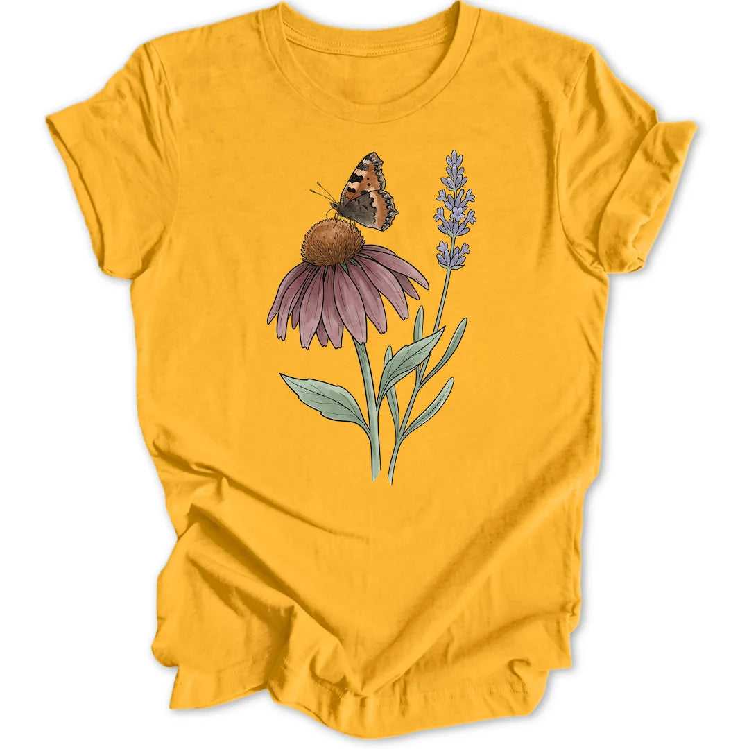 Coneflower Butterfly - Gold
