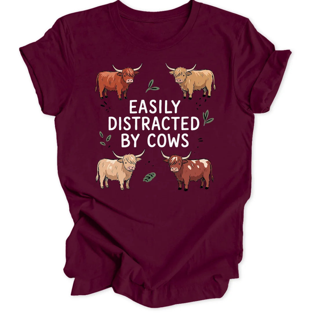 Distracted Cows - Maroon