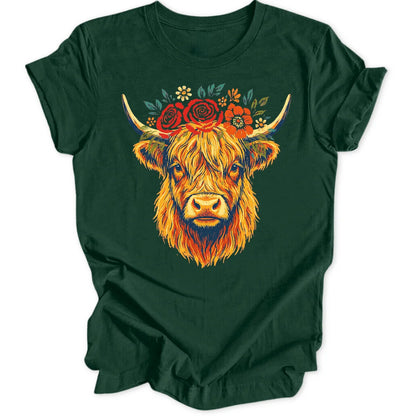 Kahlo Cow - Forest Green