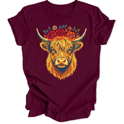 Kahlo Cow - Maroon