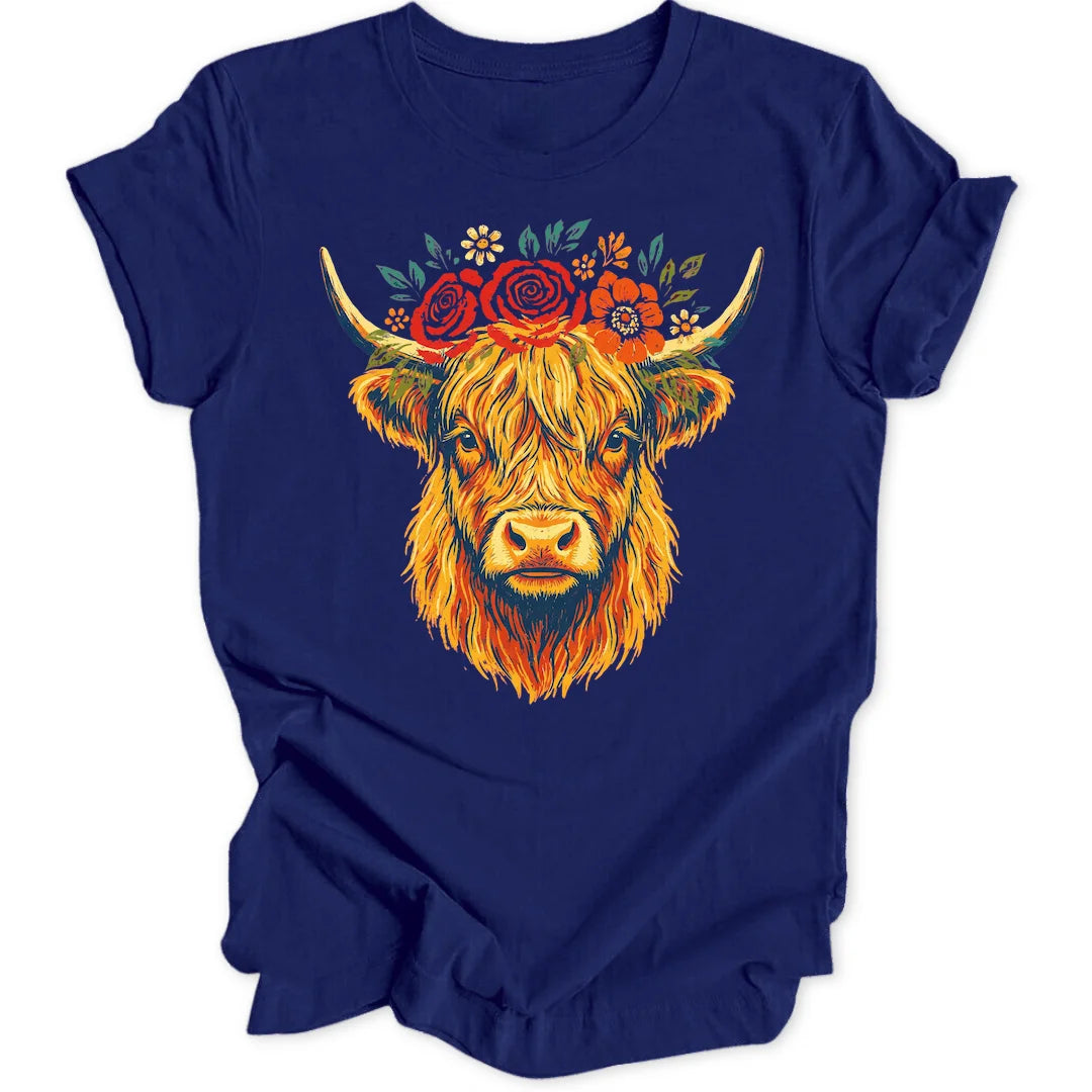 Kahlo Cow - Navy