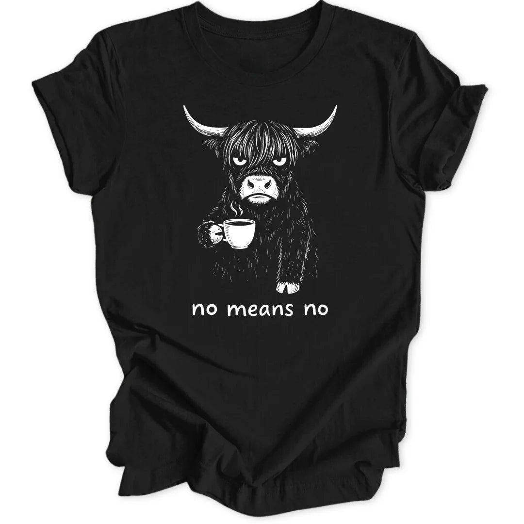 No Means No Cow - Black