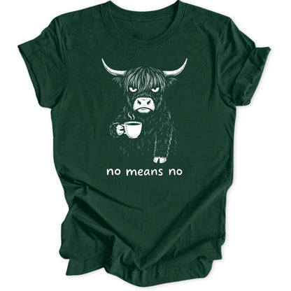 No Means No Cow - Forest Green