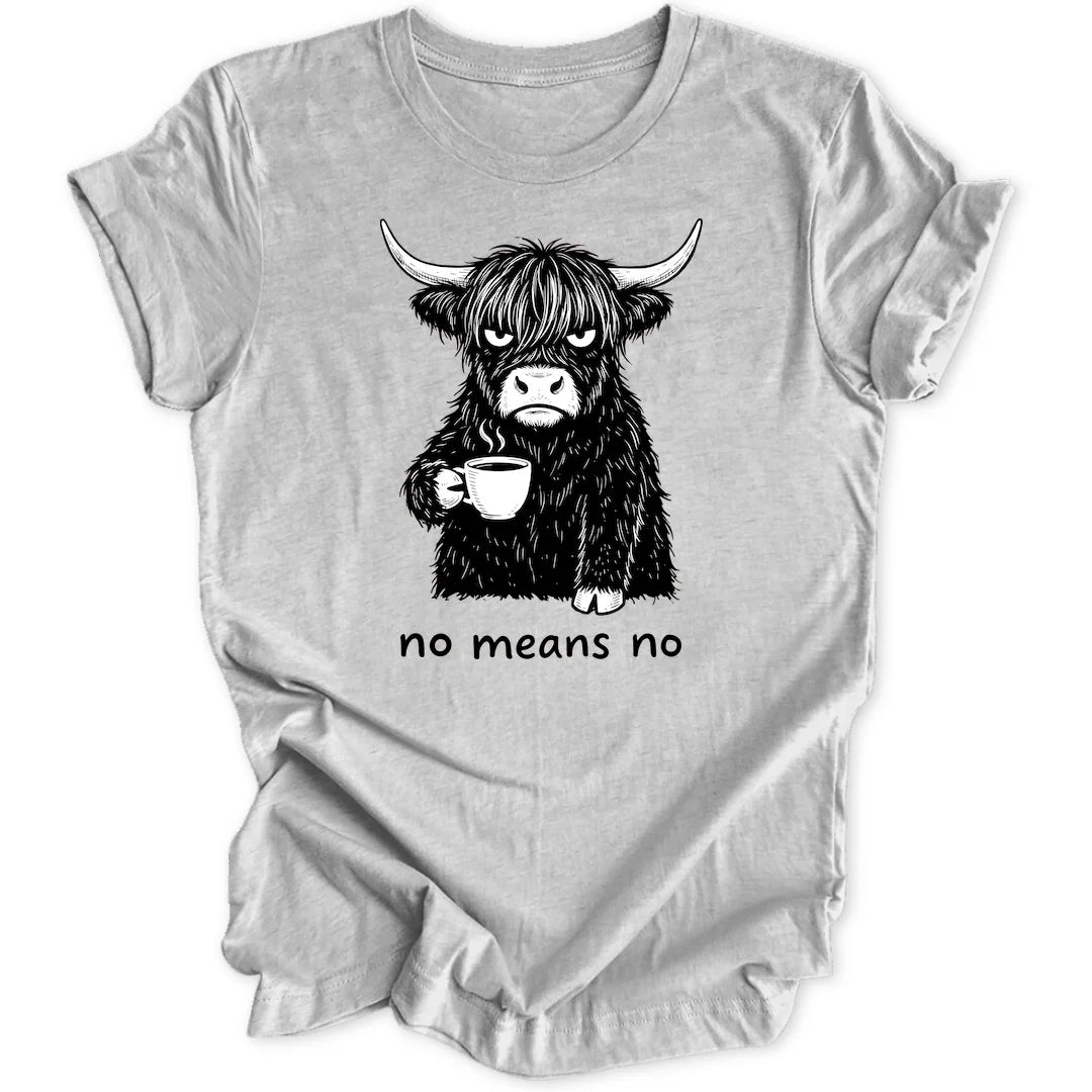 No Means No Cow - Sport Grey