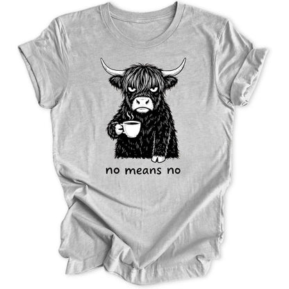 No Means No Cow - Sport Grey