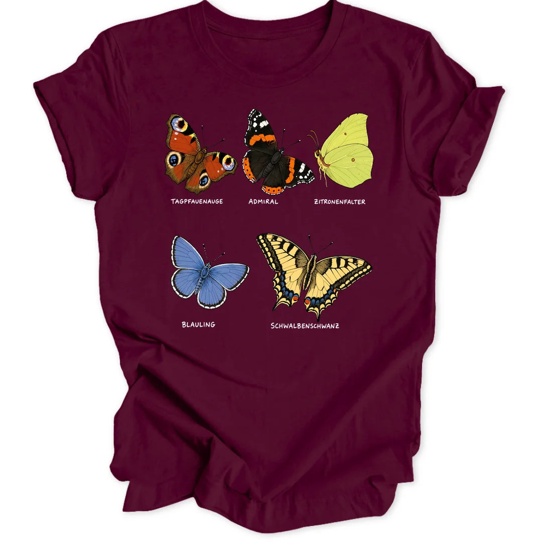 Butterfly Study - Maroon