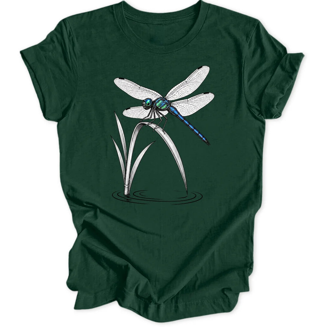 Dragonfly Reeds - Forest Green