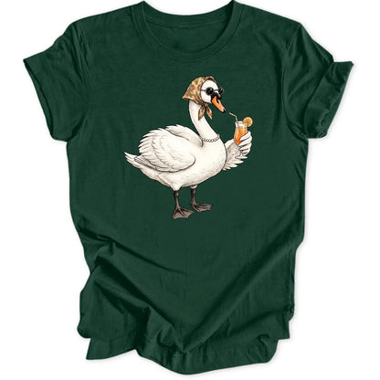 Classy Swan - Forest Green