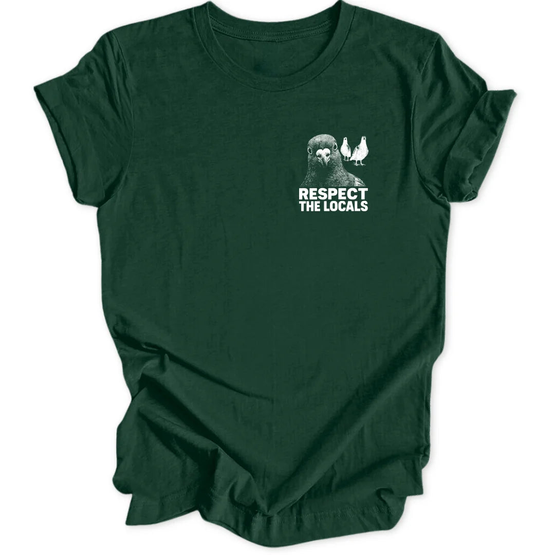 Pigeon Respect Mini-Print - Forest Green