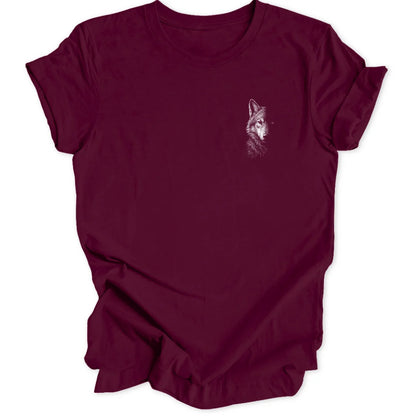 Wolf Spirit Mini-Print - Maroon