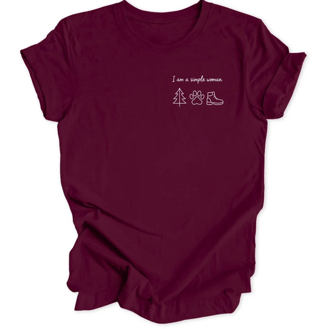 Simple Woman Mini-Print - Maroon