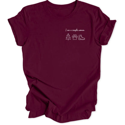 Simple Woman Mini-Print - Maroon
