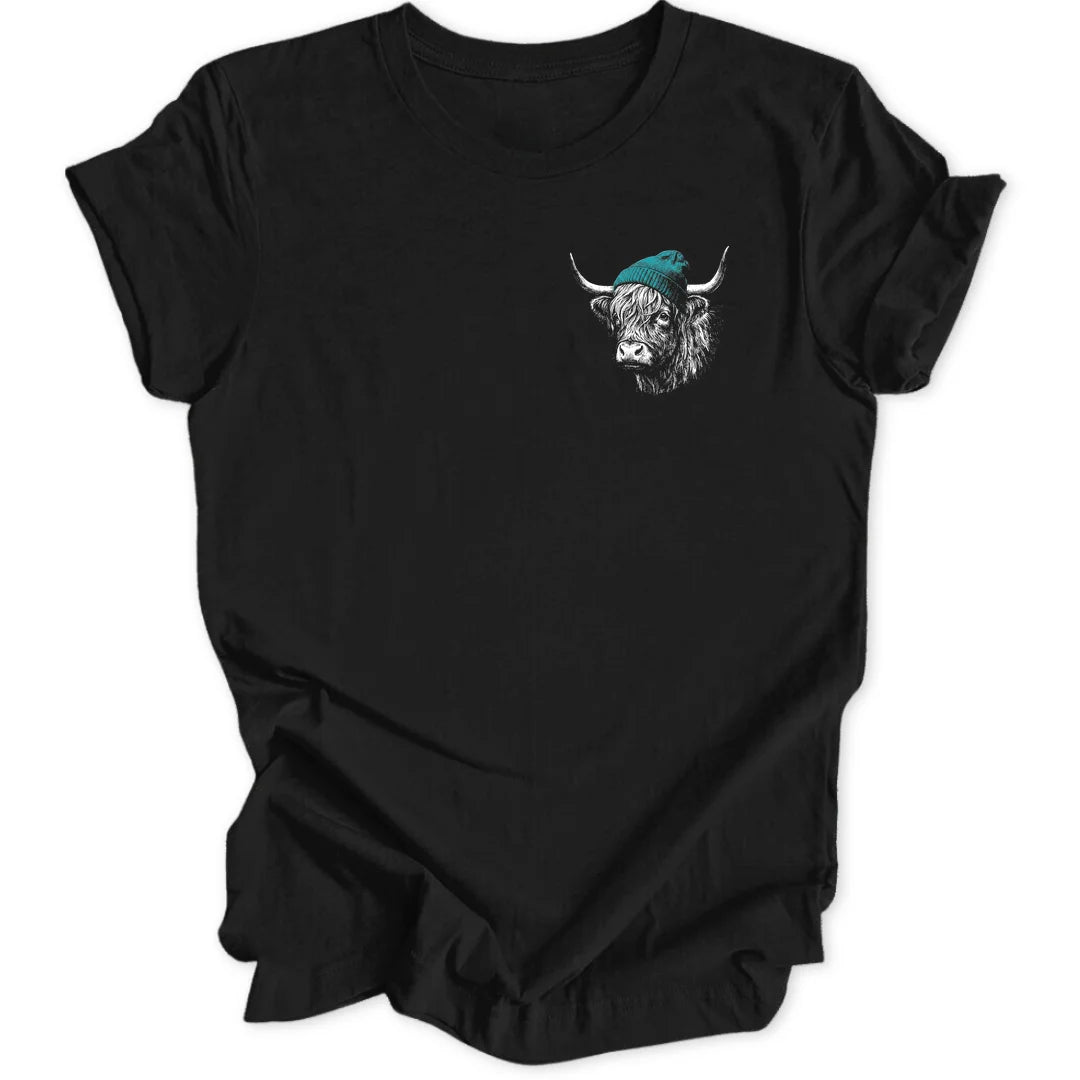Beanie Cow Mini-Print - Black