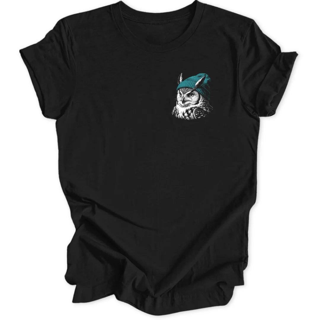 Beanie Owl Mini-Print - Black