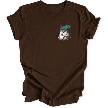 Beanie Owl Mini-Print - Dark Chocolate
