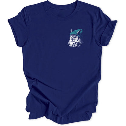 Beanie Owl Mini-Print - Navy