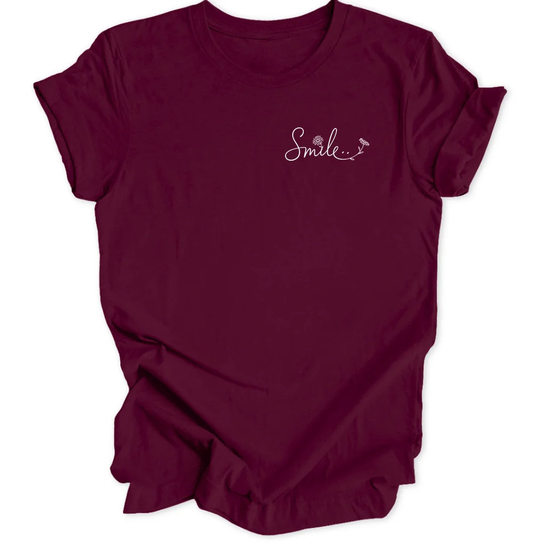 Smile Mini-Print - Maroon