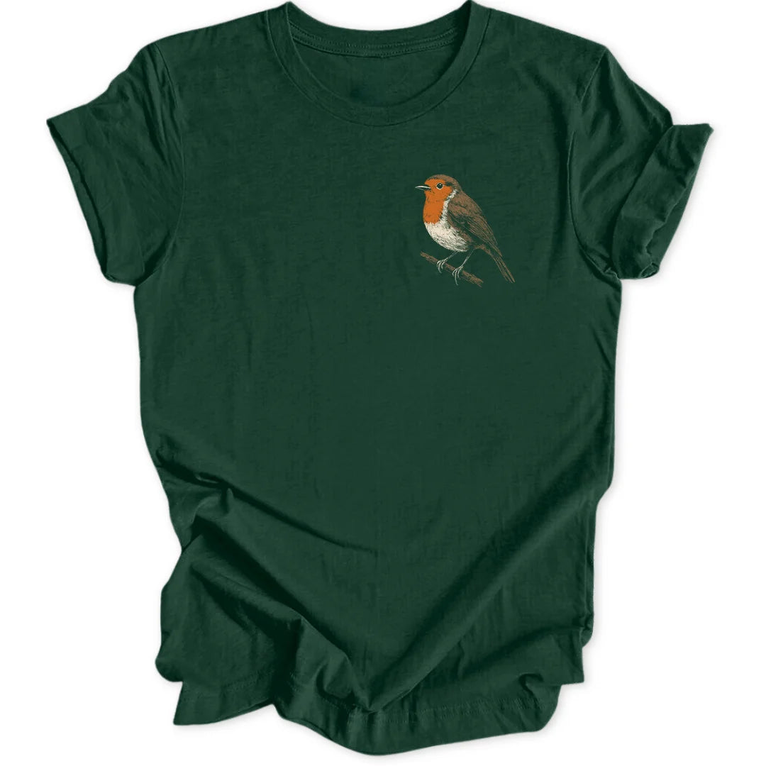 Vintage Robin Mini-Print - Forest Green