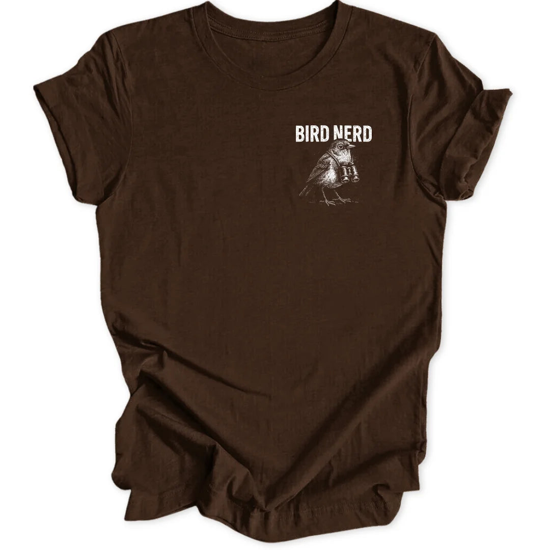 Grunge Bird Nerd Mini-Print - Dark Chocolate