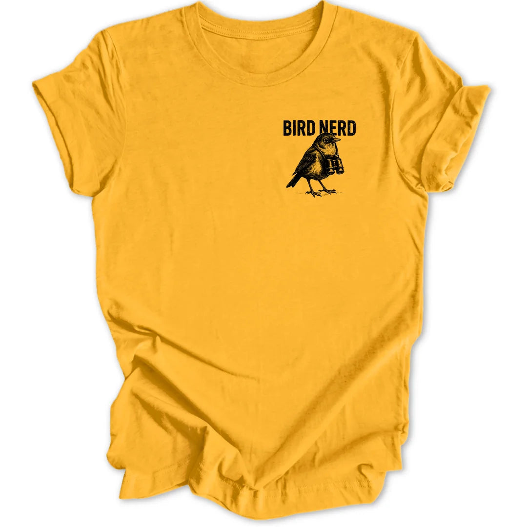 Grunge Bird Nerd Mini-Print - Gold