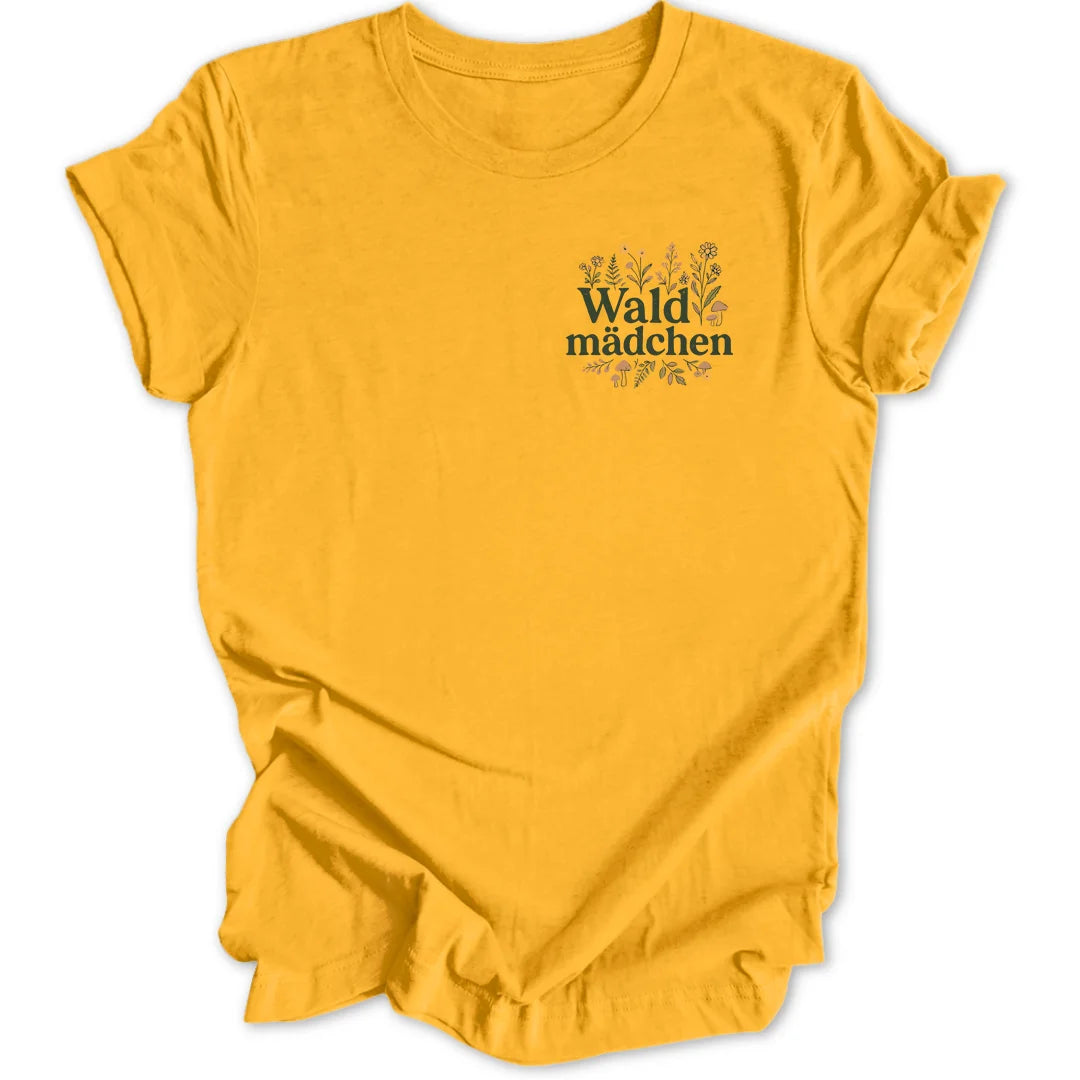 Waldmädchen Blumig Mini-Print - Gold