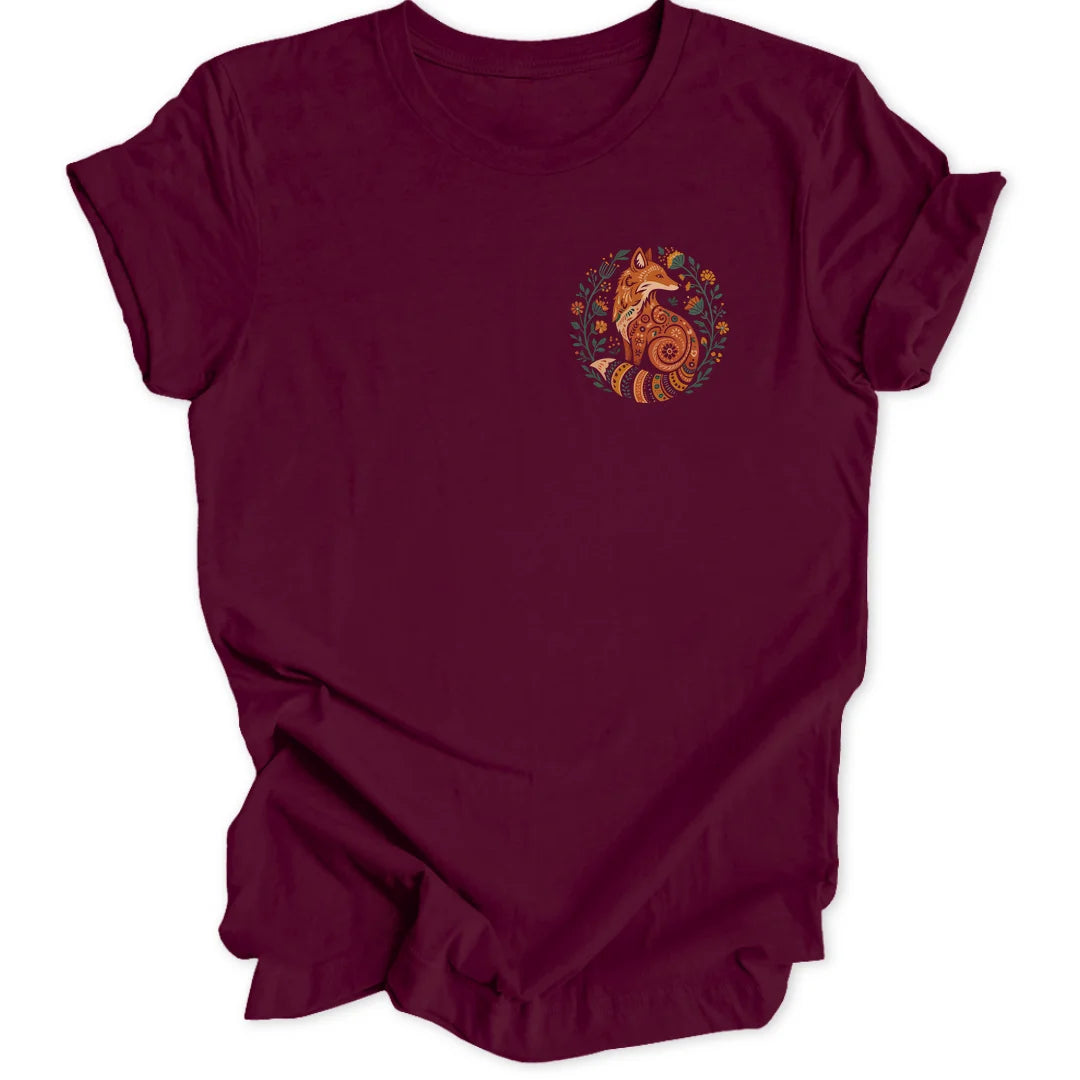 Blumenfuchs Mini-Print - Maroon