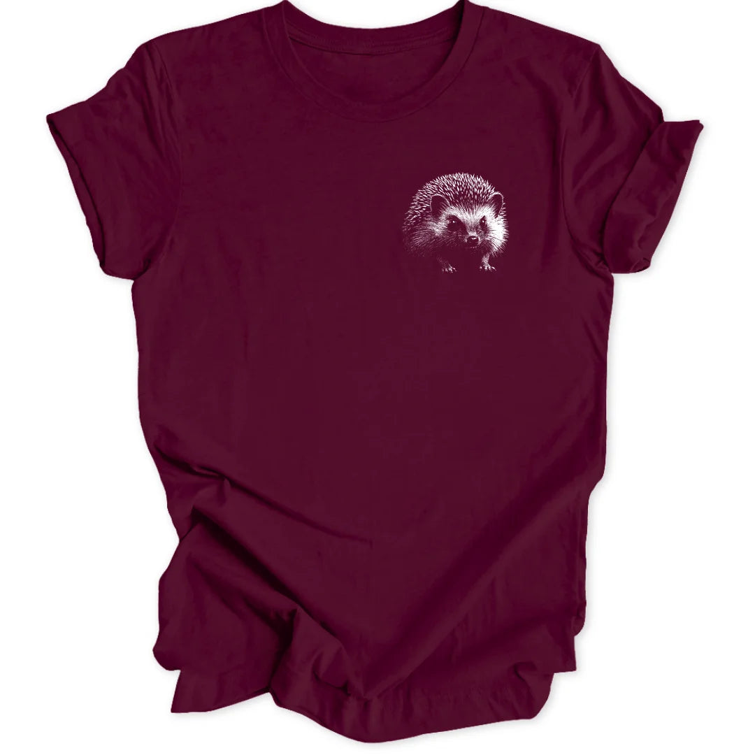 Wilder Igel Mini-Print - Maroon