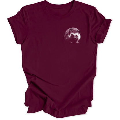 Wilder Igel Mini-Print - Maroon