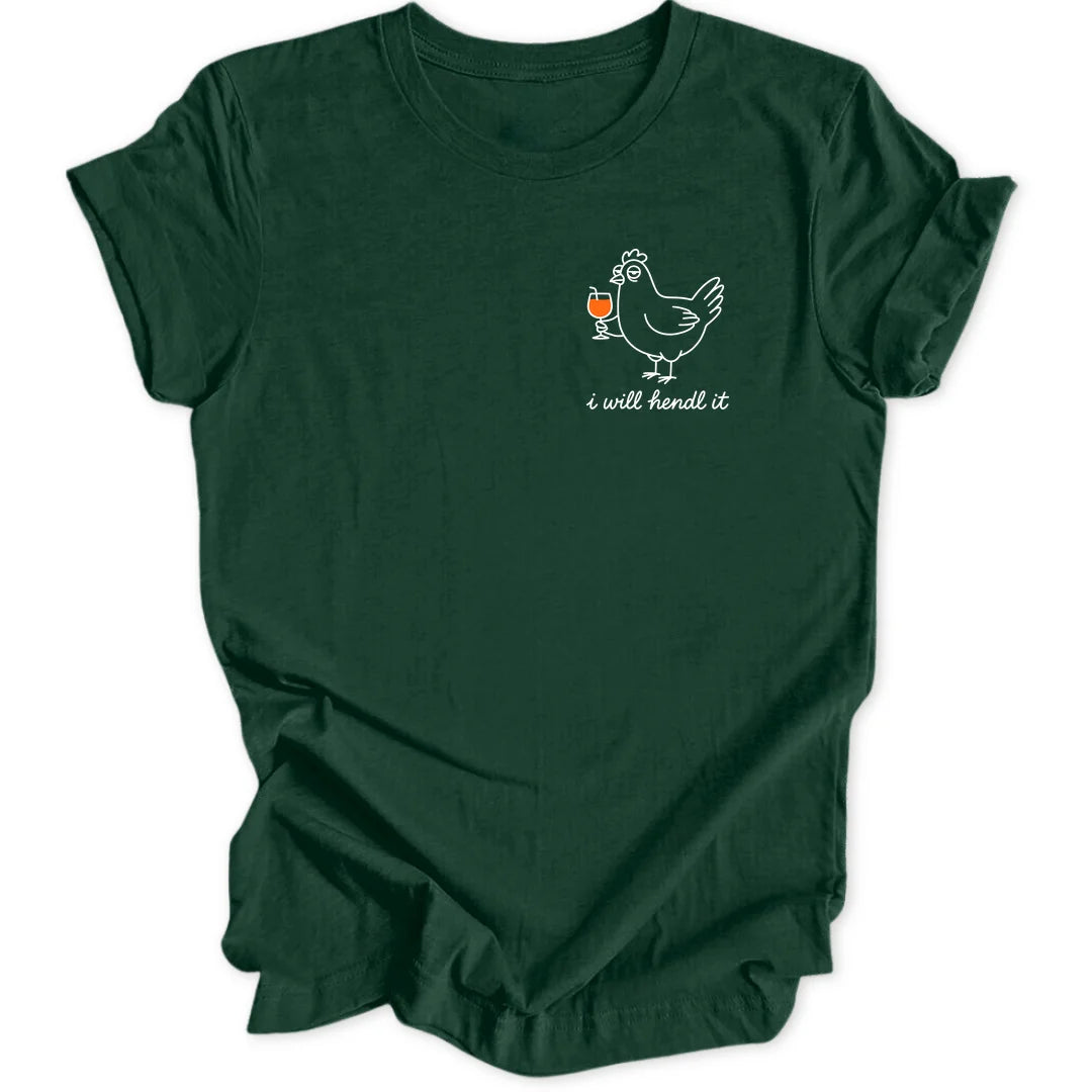 Chicken Hendl Mini-Print - Forest Green