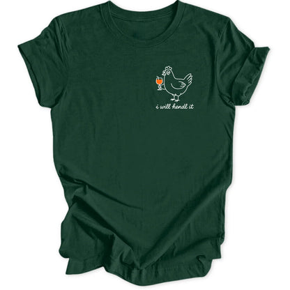 Chicken Hendl Mini-Print - Forest Green