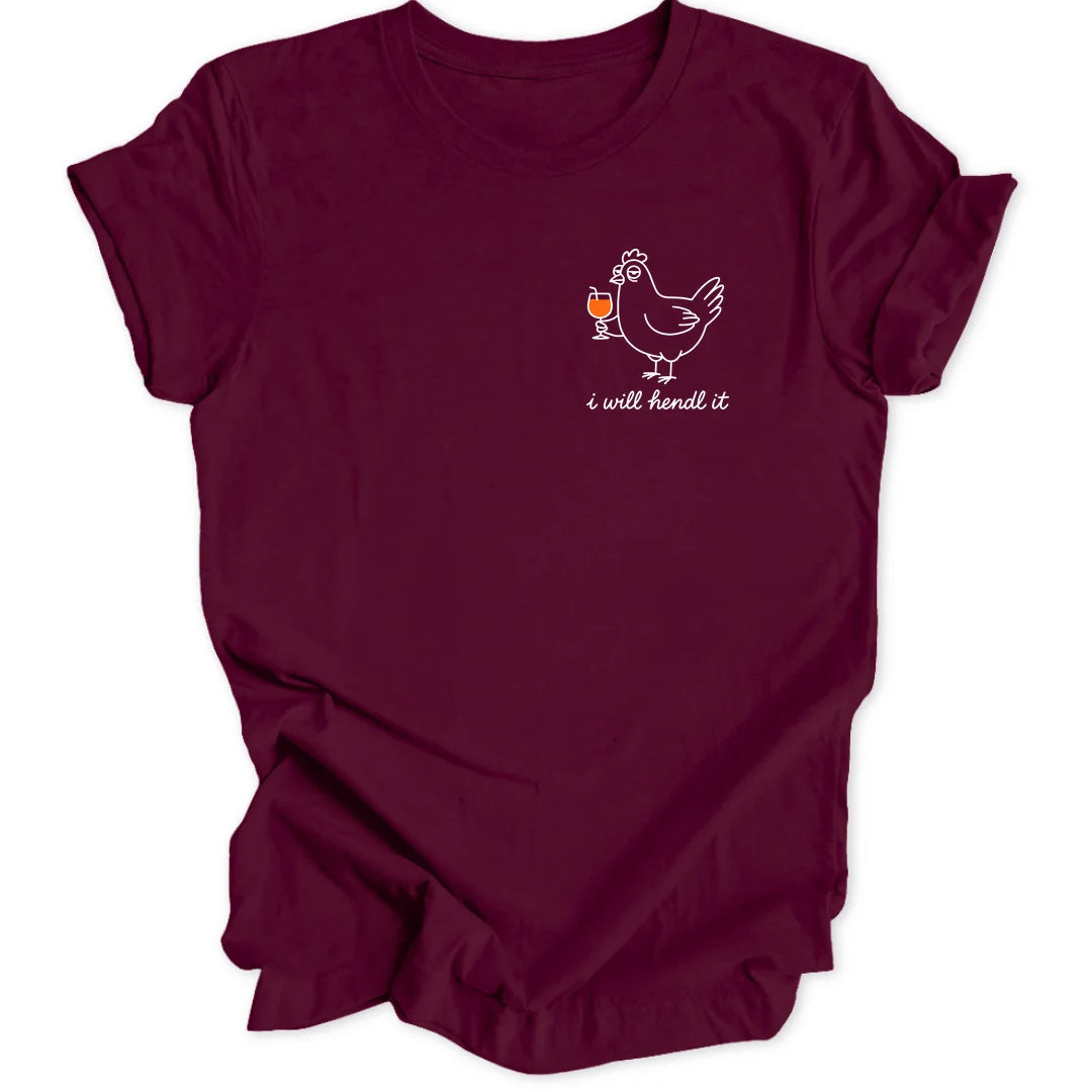 Chicken Hendl Mini-Print - Maroon