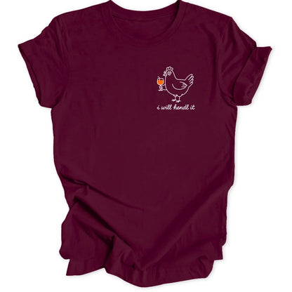Chicken Hendl Mini-Print - Maroon