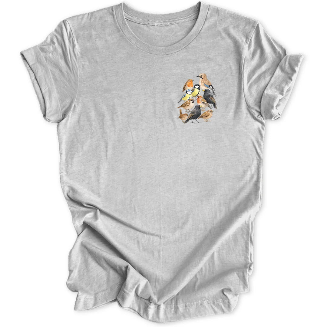 Watercolor Birds Mini-Print - Sport Grey