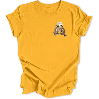 Moon Owls Mini-Print - Gold