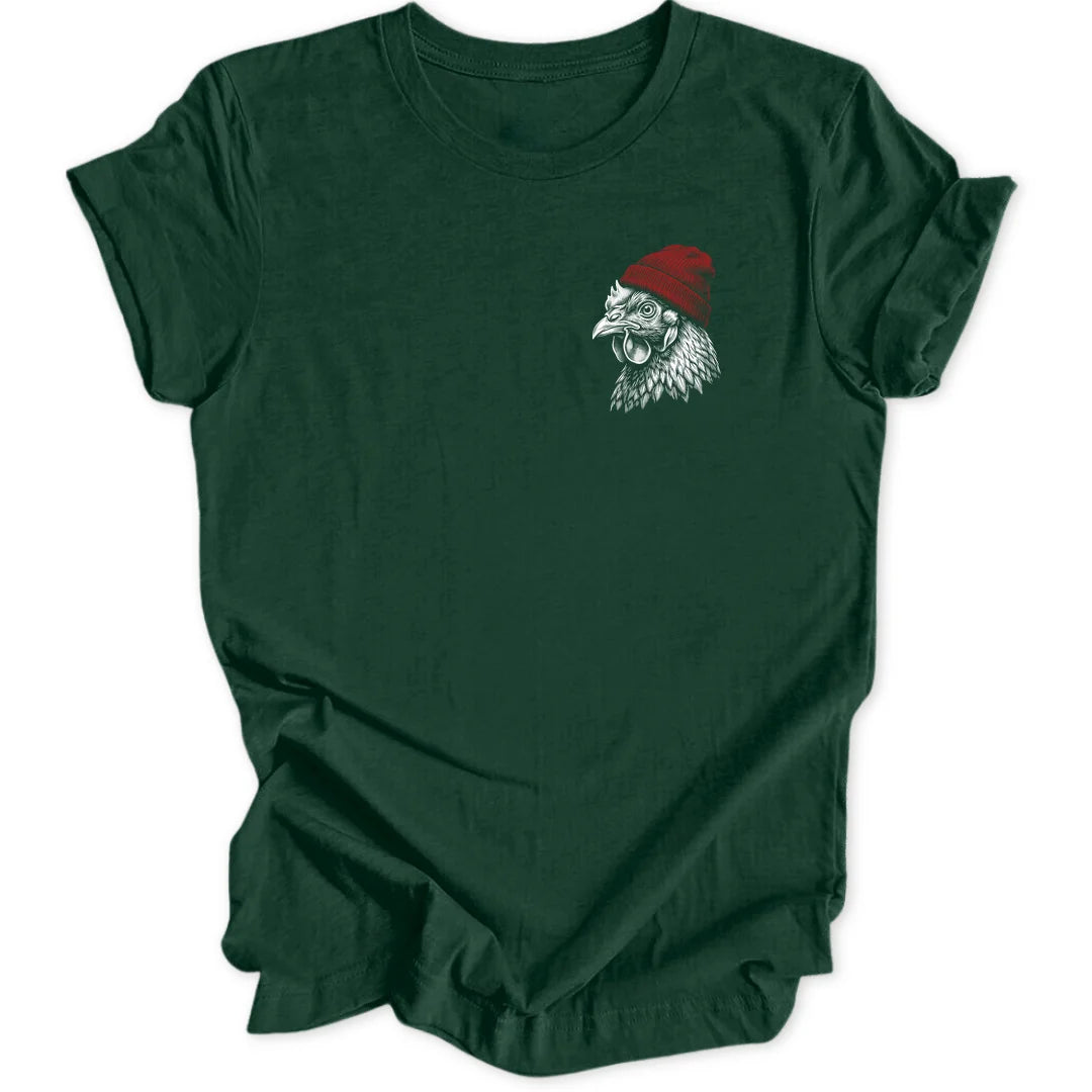 Beanie Chicken Mini-Print - Forest Green