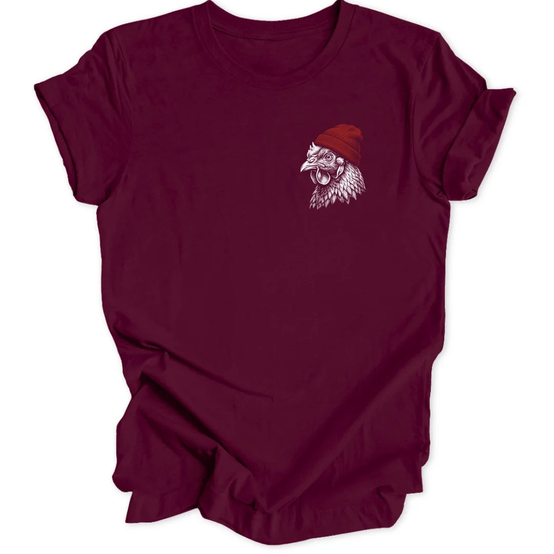 Beanie Chicken Mini-Print - Maroon