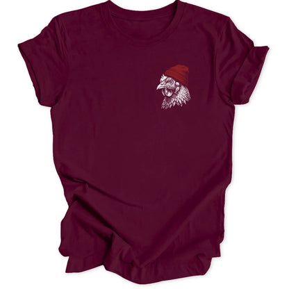 Beanie Chicken Mini-Print - Maroon