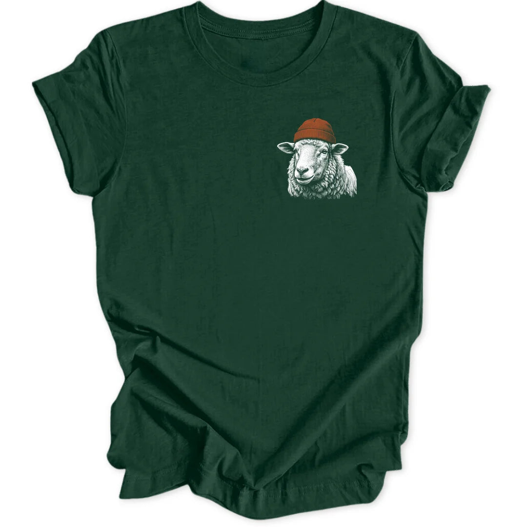 Beanie Sheep Mini-Print - Forest Green