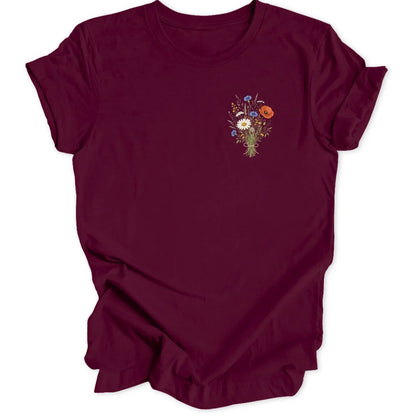 Wiesenstrauss Mini-Print - Maroon