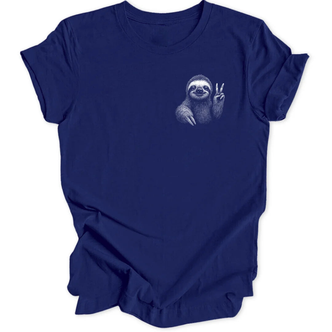 Peace Faultier Mini-Print - Navy