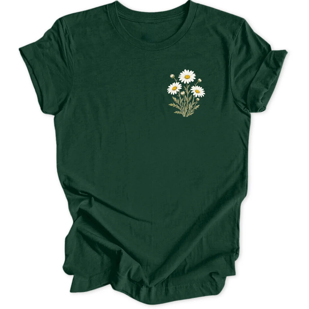 Oxeye Daisy Mini-Print - Forest Green